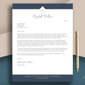 Plantilla de membrete para páginas de Word y Apple, membrete personalizado / membrete personalizado de bricolaje / membrete de negocios / papelería de bricolaje