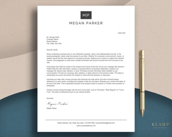 Letterhead Template for Word, Personalized Letterhead Apple pages, Business Letterhead, Custom Letterhead, DIY Stationary, Custom Stationary