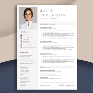Bewerbungsvorlagen Lebenslauf Vorlage Deutsch Word und Apple Pages + Deckblatt, Anschreiben, Lebenslauf Professionelle Bewerbung