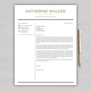 Peut inclure: Une lettre de motivation formelle pour un poste d'enseignant d'&eacute;cole primaire. La lettre est adress&eacute;e &agrave; M. George Williams, Directeur. La lettre comprend les coordonn&eacute;es du candidat, y compris son adresse e-mail, son num&eacute;ro de t&eacute;l&eacute;phone et son profil LinkedIn. La lettre est dat&eacute;e du 20 novembre 2017.