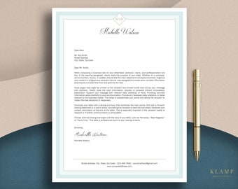 Letterhead Template for Word, Personalized Letterhead Apple Pages, Business Letterhead, Custom Letterhead, DIY Stationary, Custom Stationary