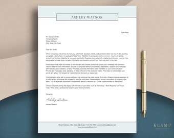 Letterhead Template for Word and Pages, Personalized Letterhead, Business Letterhead, Custom Letterhead, DIY Stationary, Custom Stationary