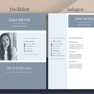 May include: A professional CV template in grey and white. The CV includes the name "SARA MEYER" and the title "PERSONALREFERENT". The document is divided into sections for personal details, work experience, and education.