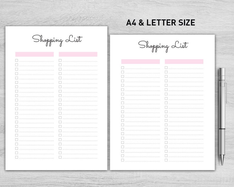 Shopping Planner, Shopping List, Printable Shopping List, Shopping Plan, Shopping Tracker ...