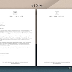 Letterhead Template for Word and Pages, Personalized Letterhead, Business Letterhead, Custom Letterhead, DIY Stationary, Custom Stationary image 4