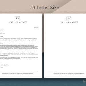 Letterhead Template for Word and Pages, Personalized Letterhead, Business Letterhead, Custom Letterhead, DIY Stationary, Custom Stationary image 3