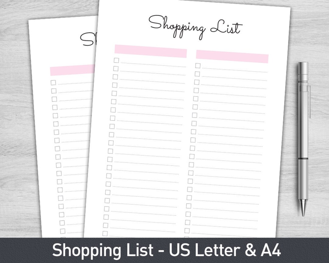 Shopping Planner, Shopping List, Printable Shopping List, Shopping Plan ...