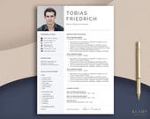 Lebenslauf Vorlage Deutsch, Bewerbungsvorlage Word und Apple Pages, CV Vorlage Deutsch mit Anschreiben Muster