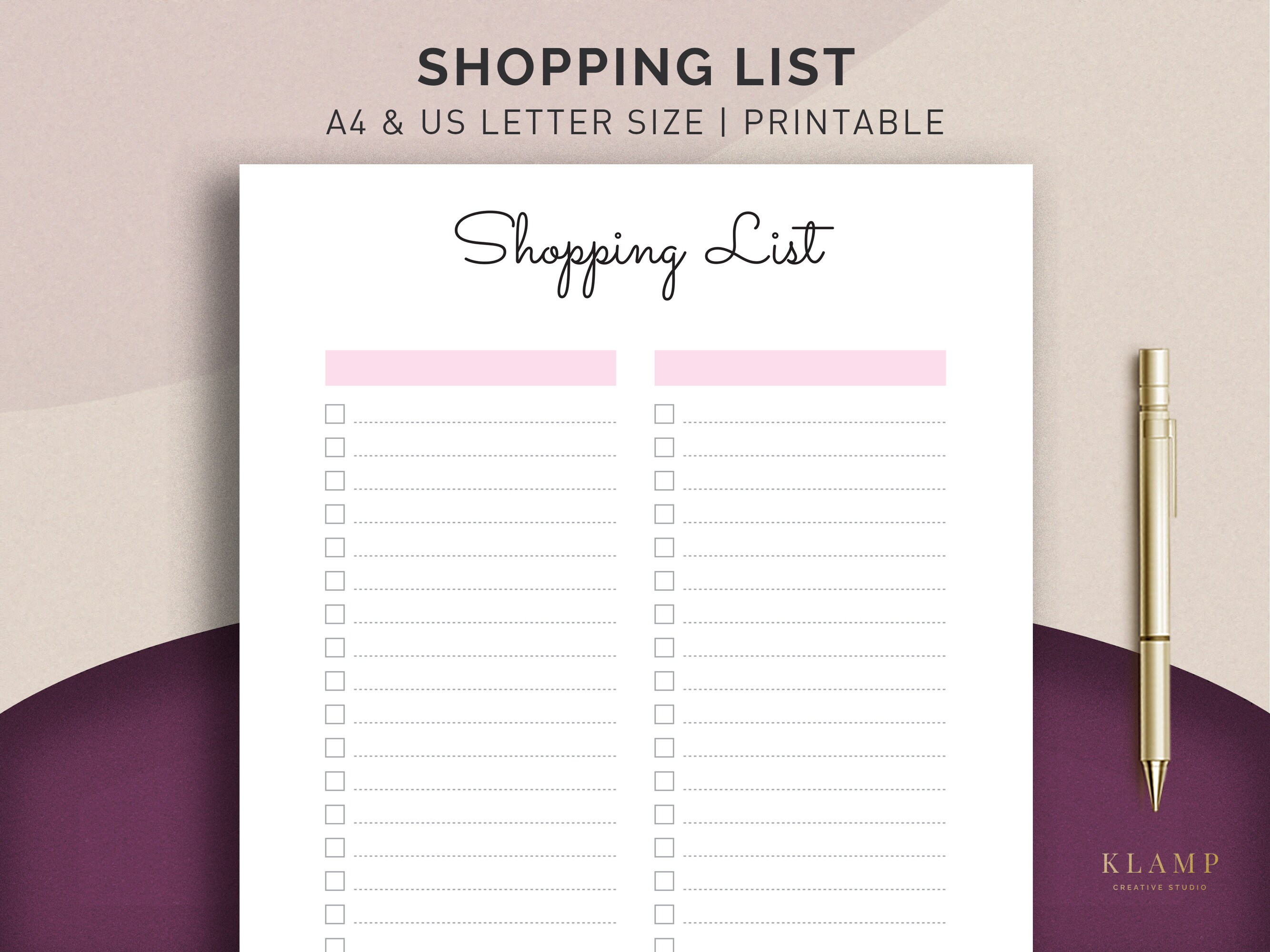 Shopping Planner, Shopping List, Printable Shopping List, Shopping Plan ...