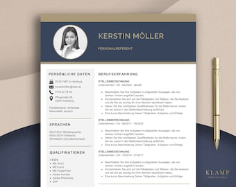 Lebenslauf Vorlage, Bewerbungsvorlage Deutsch für Word Deckblatt, Anschreiben Application Template German, Curriculum Vitae German CV Muster