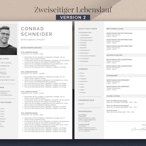 May include: A two-page resume template in a minimalist design. The resume features a headshot, personal details, skills, work experience, education, and references. The layout is clean with a professional font and a light background.