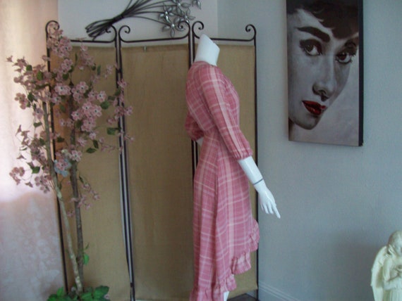 Pink Plaid Wrap Dress BarbieCore Margot Dress Ang… - image 5