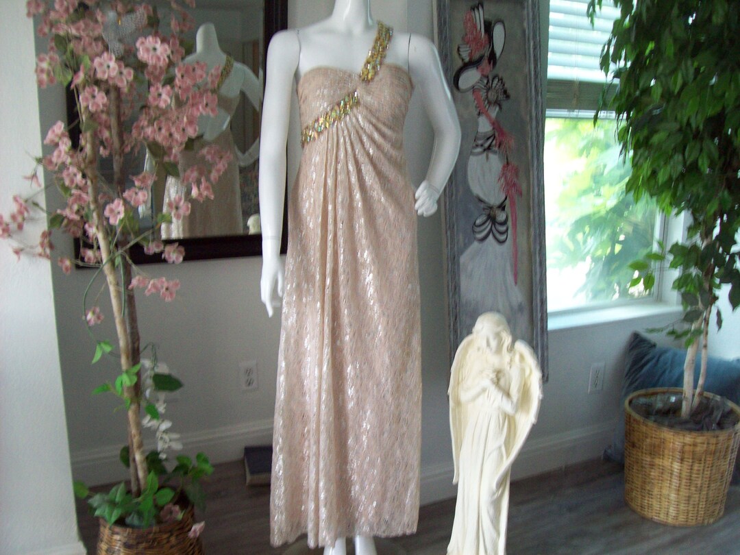 Glam dress (Lime/nude)