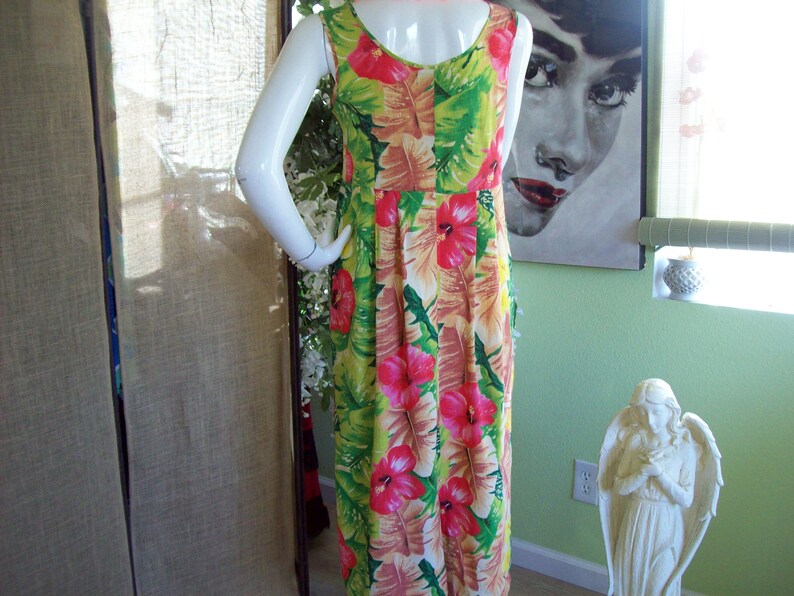 Hawaiian Dress Jams World Tropical Hibiscus Luau Mumu Beach Etsy