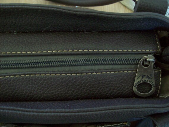 Montana West Handbag Gray Tooled Embossed Leather… - image 6