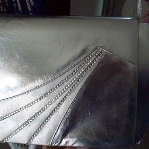 Stuart Weitzman Evening Crossbody Bag Silver Rhinestone embellished Timeless Designer Purse Collector's Bag Runway Sparkle Bag Made In Spain image 1