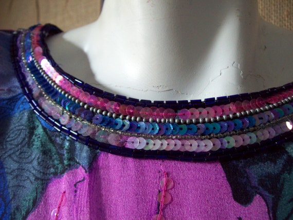 Sz 6-8 Judith Ann Creations Lavender-Blue Sequin … - image 8