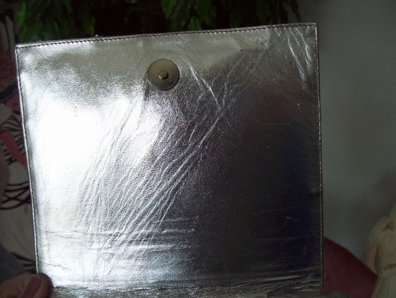 Stuart Weitzman Evening Crossbody Bag Silver Rhin… - image 6