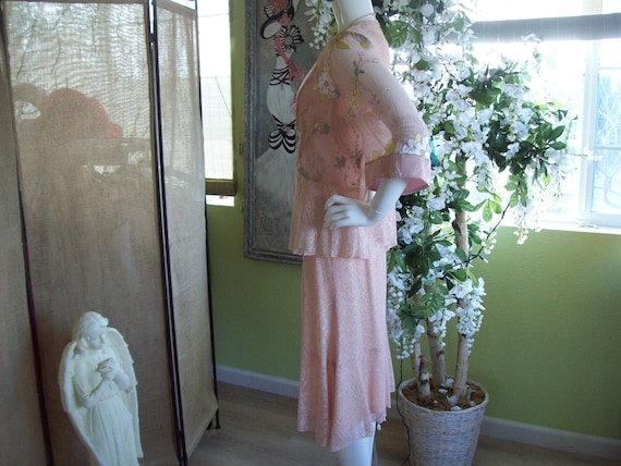 Mother of Bride Suit 3- Pc Suit Pink Blush Lacy S… - image 7
