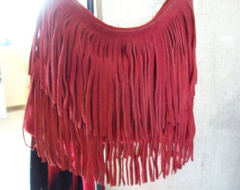 red fringe bag