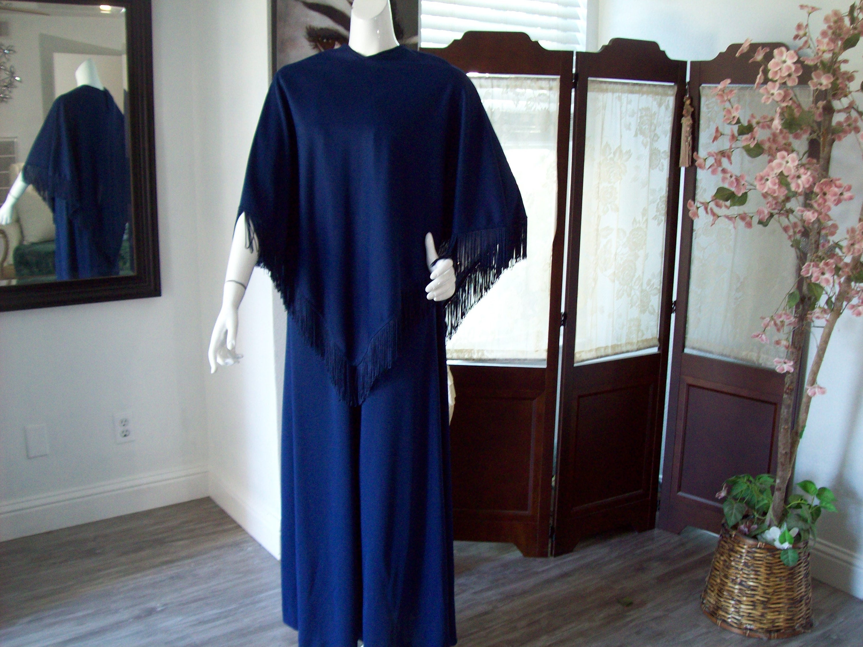 Navy Fringe Dress - Etsy