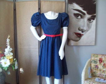 hell bunny blue polka dot dress Hell bunny polka dot