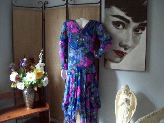 Sz 6-8 Judith Ann Creations Lavender-Blue Sequin … - image 3