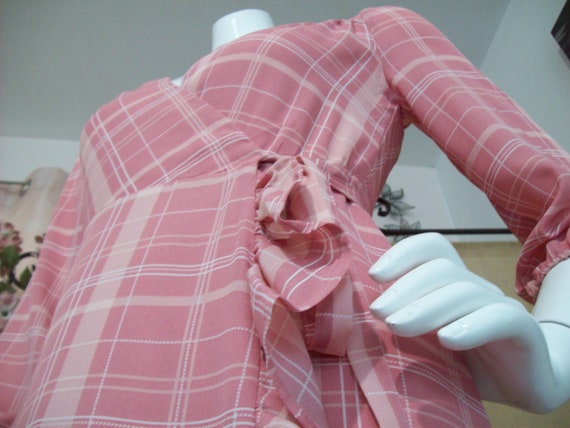 Pink Plaid Wrap Dress BarbieCore Margot Dress Ang… - image 7