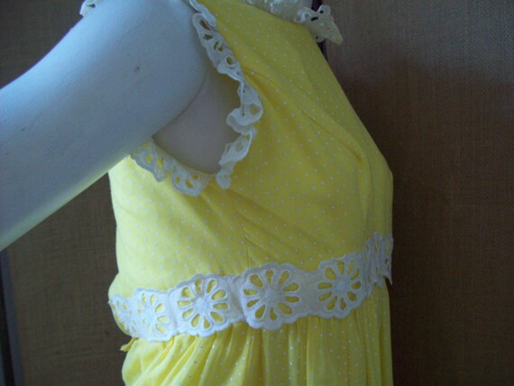 Sunshine Yellow Formal Regency Empire Waist White… - image 6