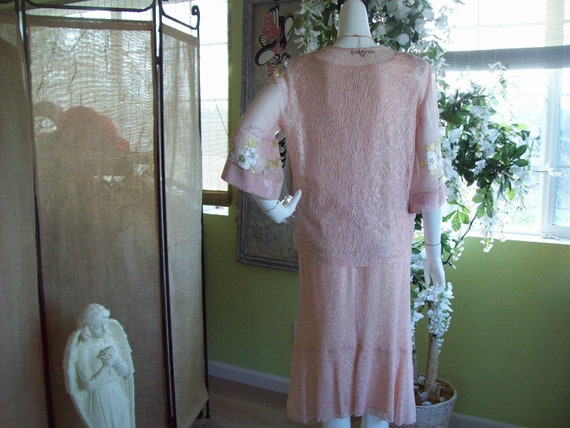 Mother of Bride Suit 3- Pc Suit Pink Blush Lacy S… - image 2