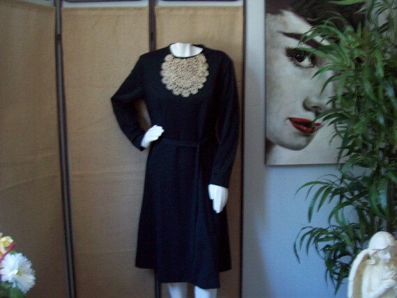Vintage Toni Todd Secretary Dress Black Office Dre