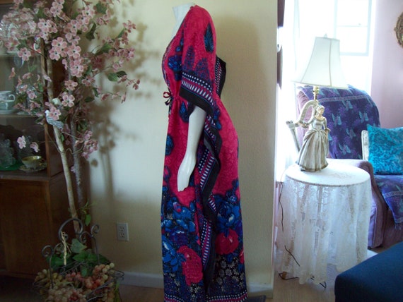 Kaftan Dress Oversized Free Size Blue-Fuchsia Gli… - image 7