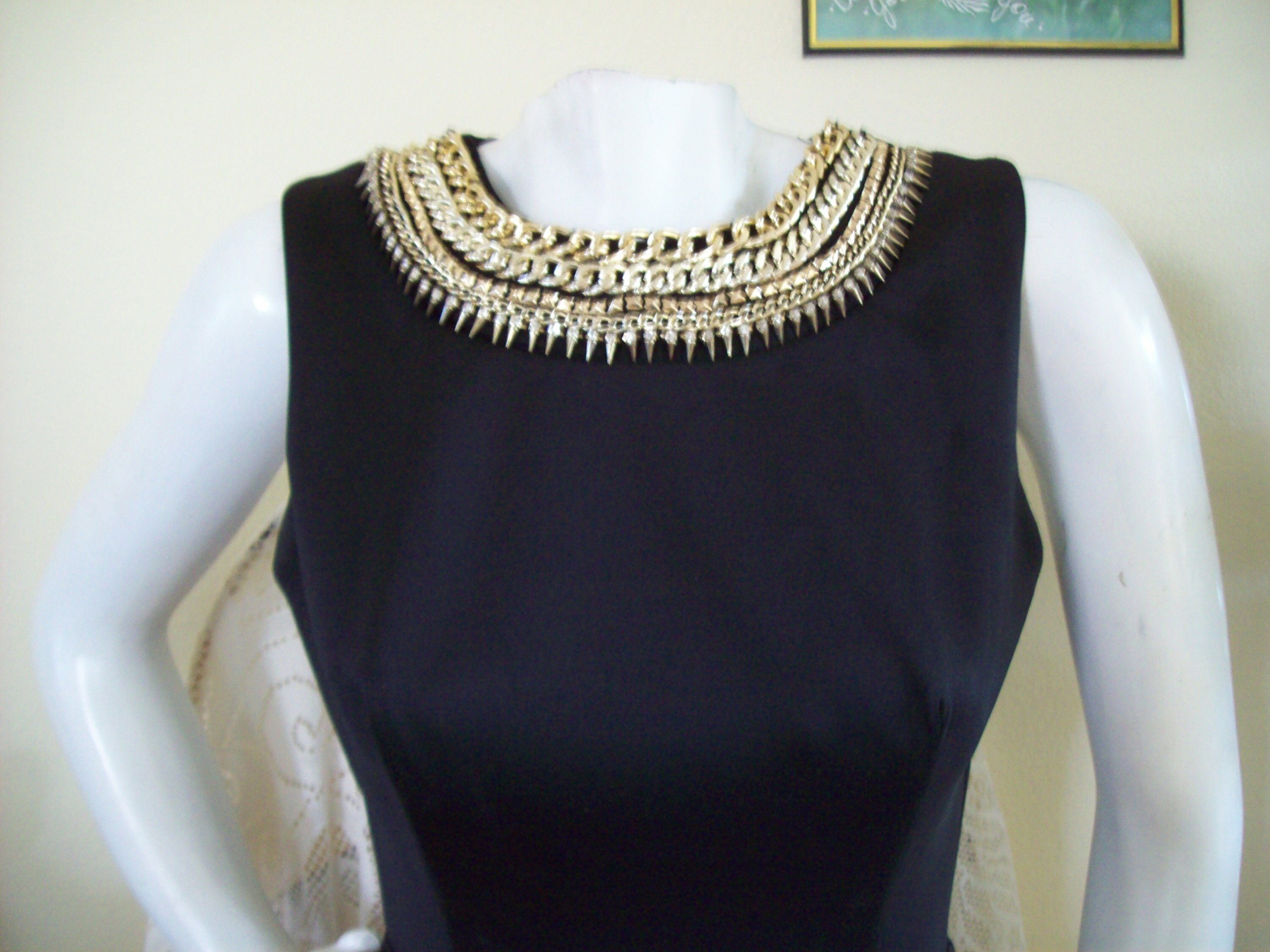 Black Cocktail Dress, Bisou-bisou Dress, Rhinestone Neckline Dress, Heavy  Metal Dress, Sz 4 - Etsy Norway