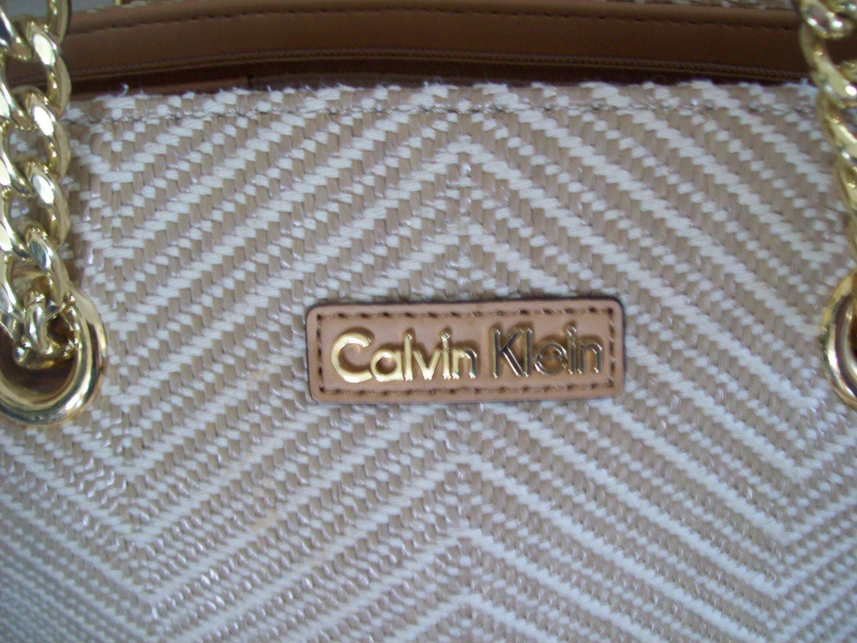 Taupe Woven Shoulder Bag by Calvin Klein Cream Handbag Summer Career Bag Cream beige Handbag Roomy Large Handbag Vacation Handbag Casual Bag Etsy UK