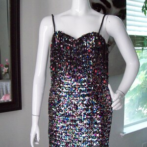 Confetti Bodycon Party Dress Sequins Tasseled Beaded Bodice Clubbing Disco Pageant BeJeweled Baubles Sparkle XS ShowStopper Dress