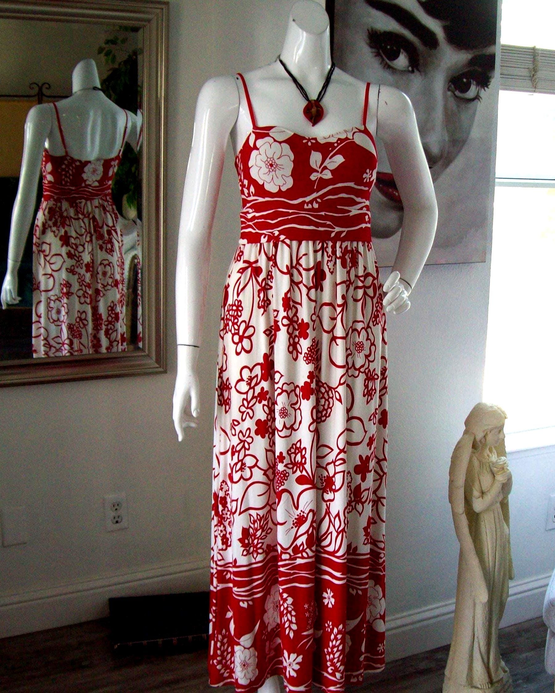 cherry red dress maxi Joe's Jeans The Mara Maxi Dress