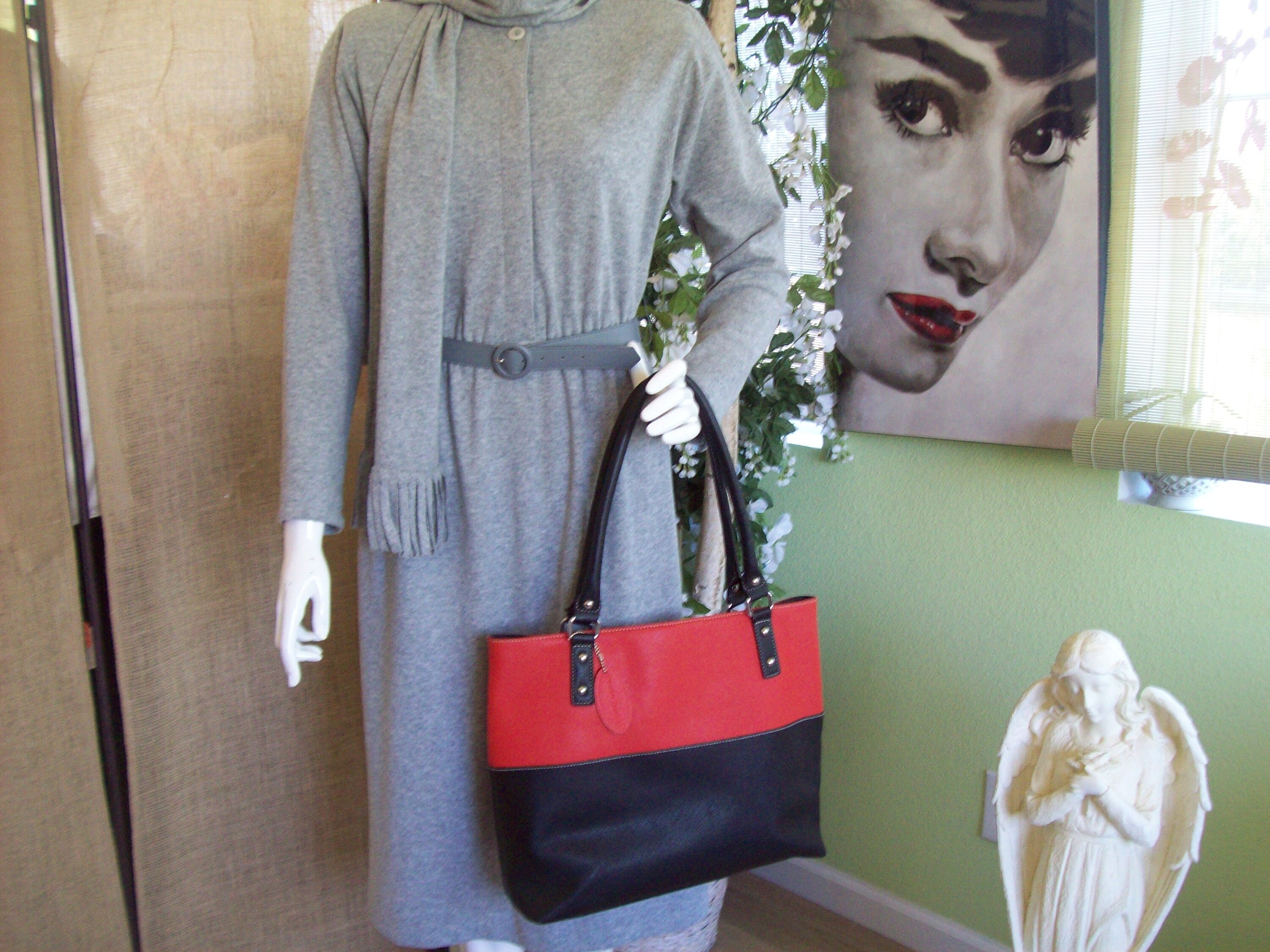 Ll Bean Vintage Large Leather Tote - Etsy