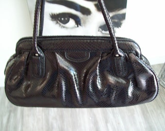 Banana Republic vintage バッグ 黒 本革 Vintage Banana Republic Black Leather Baguette Bag - Shop