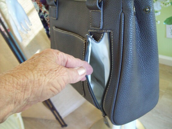 Montana West Handbag Gray Tooled Embossed Leather… - image 8