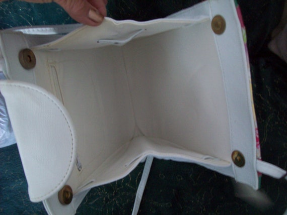 NWT Patchwork Leather Crossbody White Rainbow Arc… - image 6