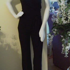 Black Jumpsuit Charlotte Russe Jumpsuit Halter Jumpsuit Chic Jumpsuit Vacation Jumpsuit, Sz S