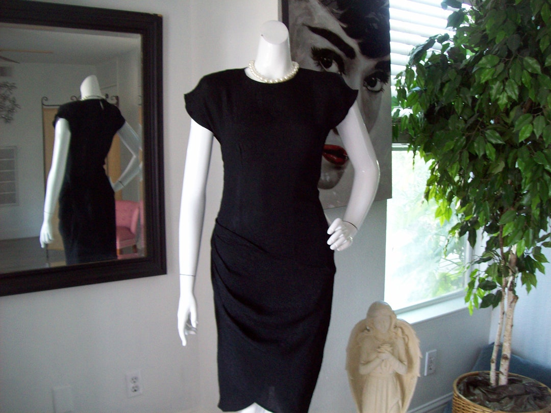 Little Black Dress USA Made Cap Sleeves Peekaboo Back Crisscross
