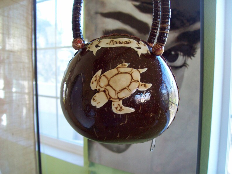 Coconut Shell Purse Hawaiian Coconut Laced Seam Zipper Closure Etsy