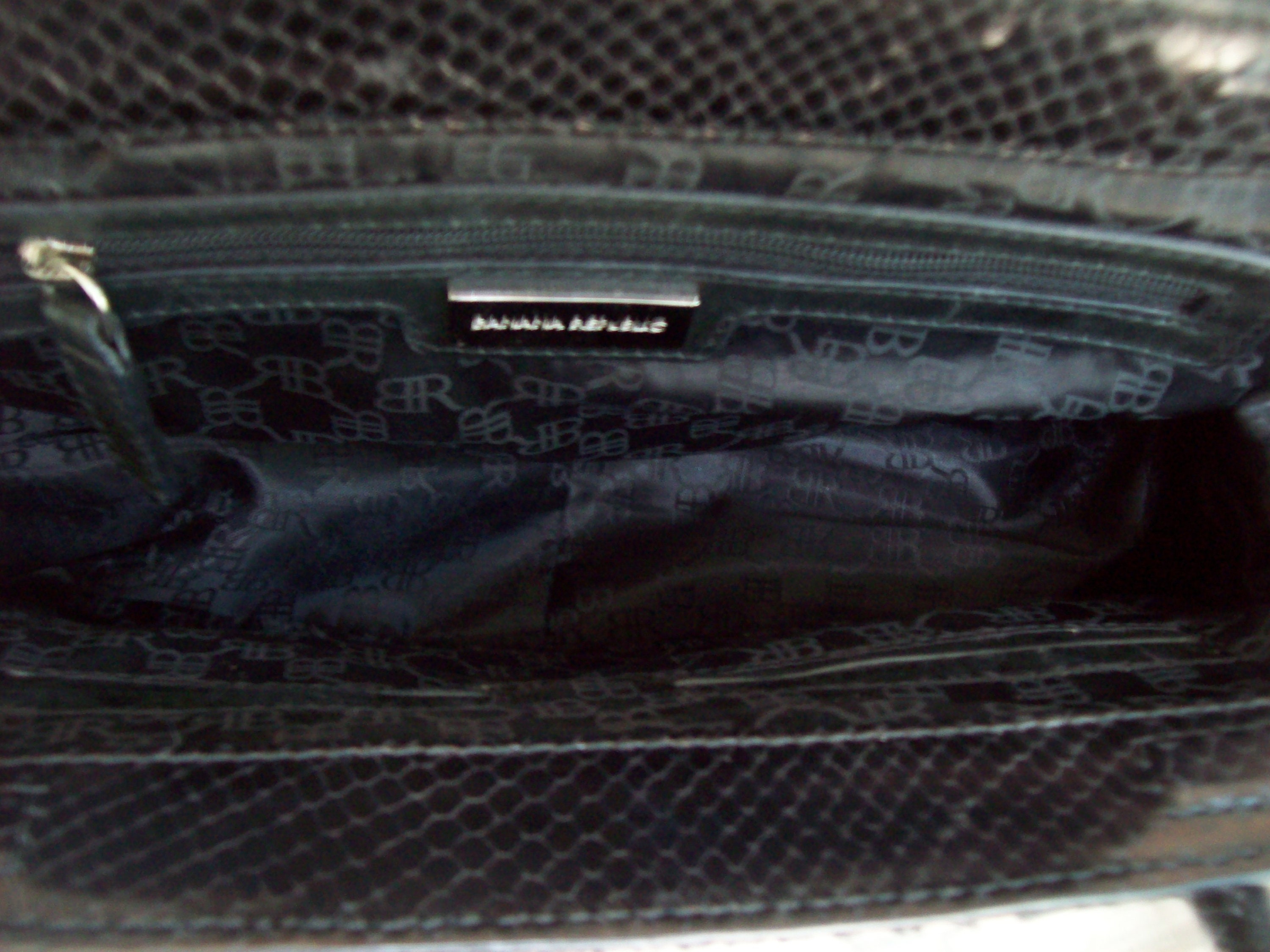 Banana Republic Leather Handbag Reptile Pattern Handbag Retro Look