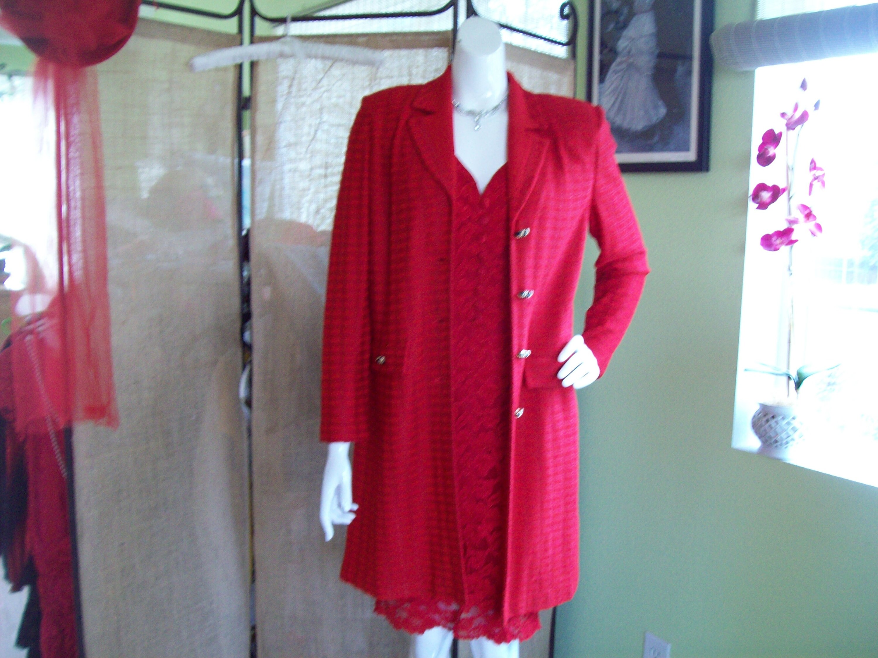 St John Long Red Sweater Evening Cardigan Formal Sweater - Etsy