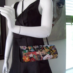 Casino Night clutch Coleccionistas Monedero Novedad Bolso de noche Correa de cuero Las Vegas Showgirls Poker Night Triple 7s Monedero de escalera