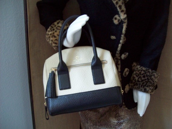 Kate Spade Satchel, Black-Ivory Kate Spade Purse,