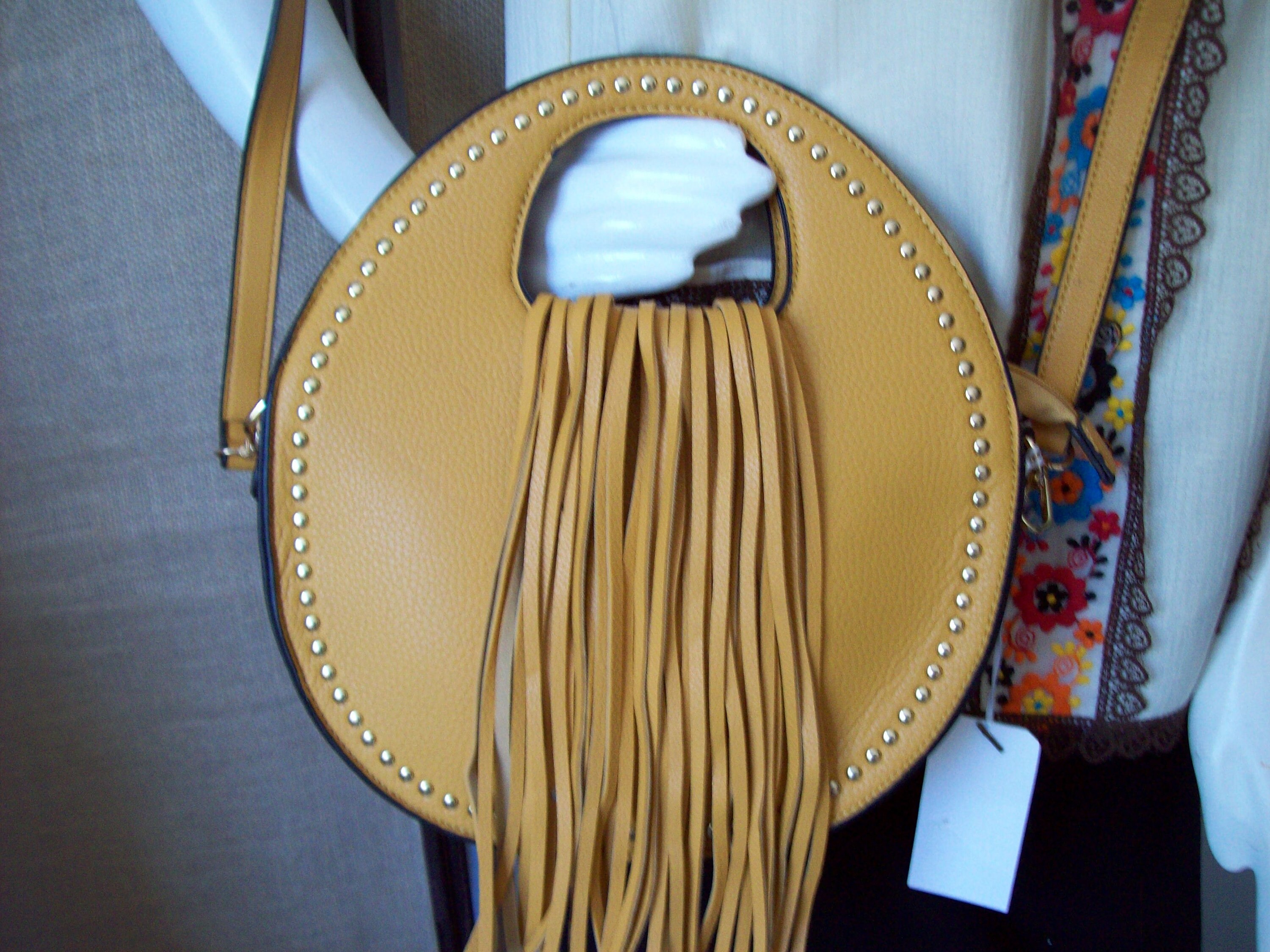 NWT Deadstock Cross-Body Round Suede Fringed Handbag Shoulder | Etsy