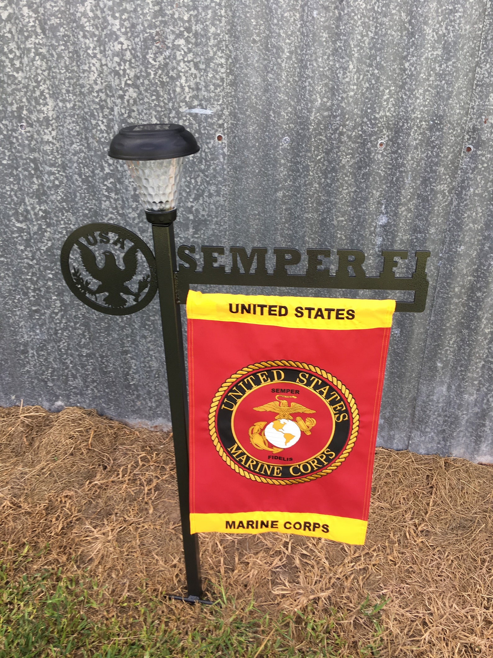 Military Yard Decor Flag Stand Garden Flag Military Flag Etsy