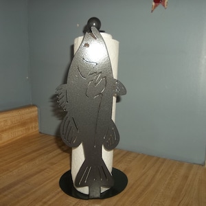 Bass paper towel holder, fishing, camping, outdoor life